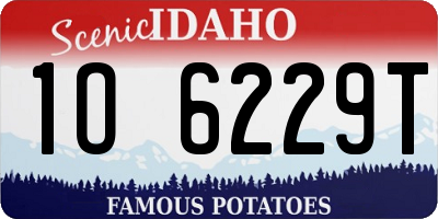 ID license plate 1O6229T