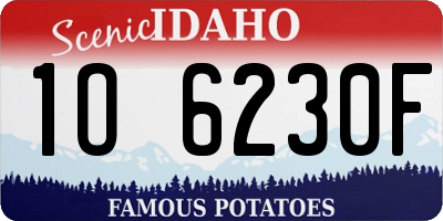 ID license plate 1O6230F