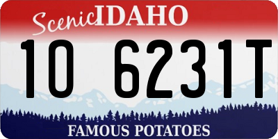 ID license plate 1O6231T