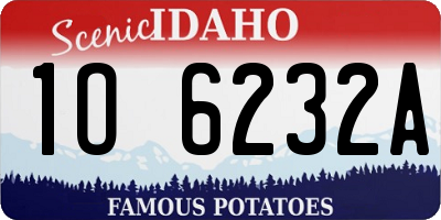 ID license plate 1O6232A