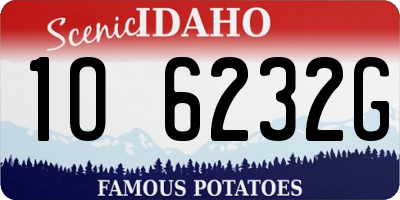 ID license plate 1O6232G