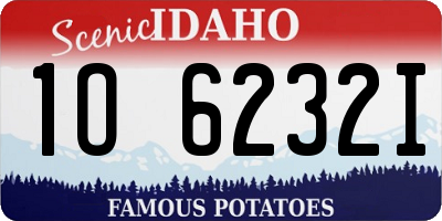 ID license plate 1O6232I