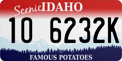 ID license plate 1O6232K