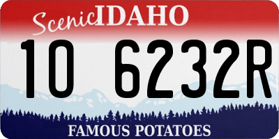 ID license plate 1O6232R