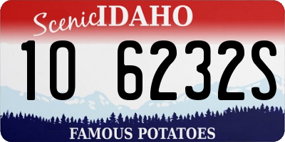 ID license plate 1O6232S