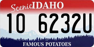 ID license plate 1O6232U