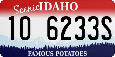 ID license plate 1O6233S
