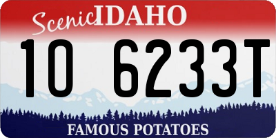 ID license plate 1O6233T