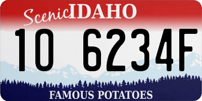 ID license plate 1O6234F