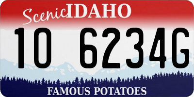 ID license plate 1O6234G