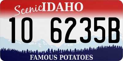 ID license plate 1O6235B