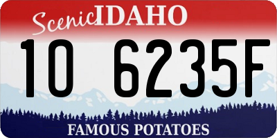 ID license plate 1O6235F