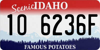 ID license plate 1O6236F