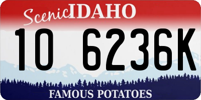 ID license plate 1O6236K