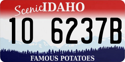 ID license plate 1O6237B