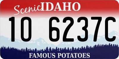 ID license plate 1O6237C