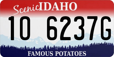 ID license plate 1O6237G