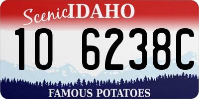 ID license plate 1O6238C