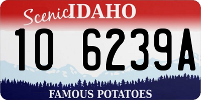 ID license plate 1O6239A