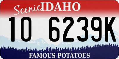 ID license plate 1O6239K