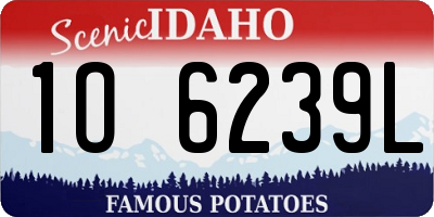 ID license plate 1O6239L