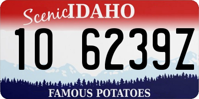 ID license plate 1O6239Z