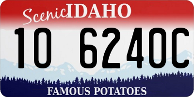 ID license plate 1O6240C