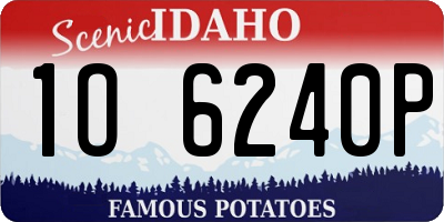 ID license plate 1O6240P