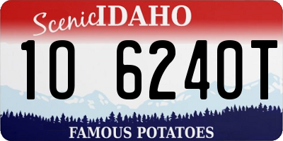 ID license plate 1O6240T