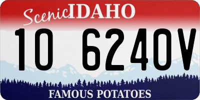 ID license plate 1O6240V