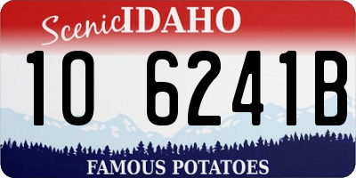 ID license plate 1O6241B
