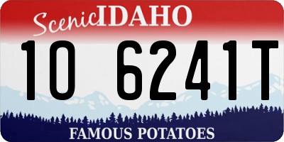 ID license plate 1O6241T