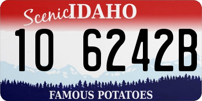 ID license plate 1O6242B