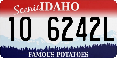 ID license plate 1O6242L