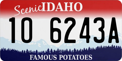 ID license plate 1O6243A