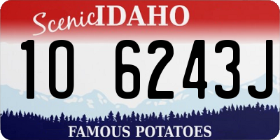 ID license plate 1O6243J