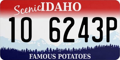 ID license plate 1O6243P