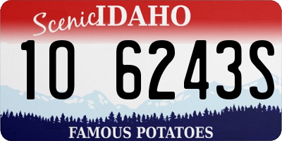 ID license plate 1O6243S