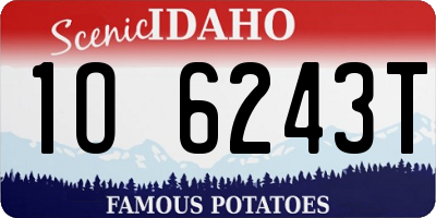 ID license plate 1O6243T