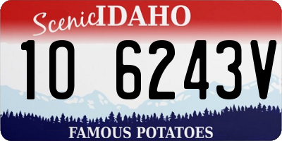 ID license plate 1O6243V