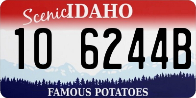 ID license plate 1O6244B