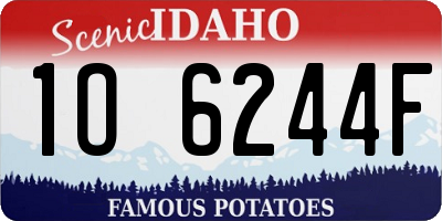 ID license plate 1O6244F