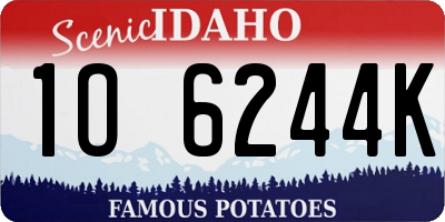 ID license plate 1O6244K