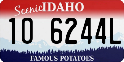 ID license plate 1O6244L