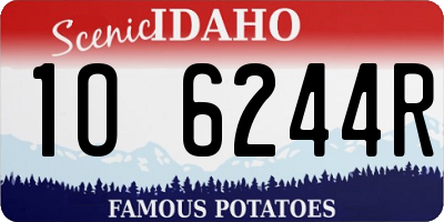 ID license plate 1O6244R