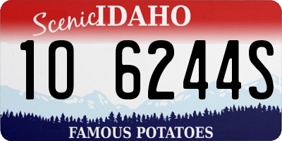ID license plate 1O6244S