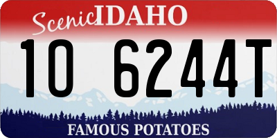 ID license plate 1O6244T