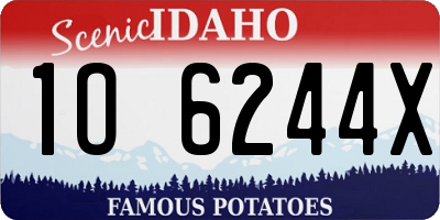 ID license plate 1O6244X