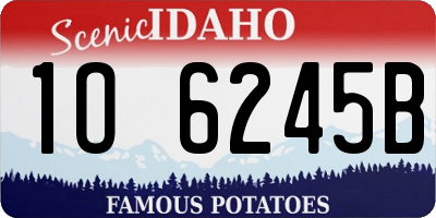 ID license plate 1O6245B