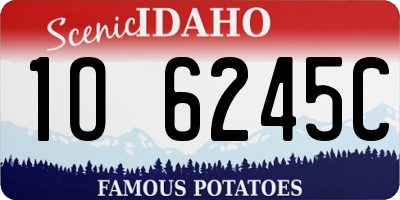 ID license plate 1O6245C